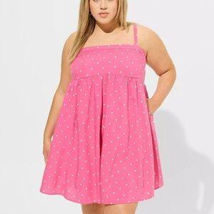 torrid Pink Polka Dot Mini Dress